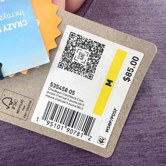 NEW Puma CLOUDSPUN Crewneck Pullover Sweater Men Medium UMHB Merch Purple - Picture 6 of 7